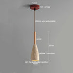 Yellow Travertine LED Glass Pendant Light - Japanese Style Living Room Fixture