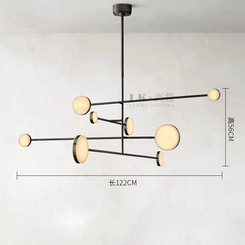 Copper Marble LED Chandelier for Dining Room & Kitchen