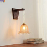 Modern Walnut Copper LED Wall Light for Bedroom Living Room Restaurant