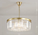 Metal Crystal Pendant Light Chandelier for Living Room, LED Hanging Lamp