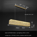 Crystal LED Pendant Light: Luxury Steel Hanging Lamp for Modern Foyer, Dining Room