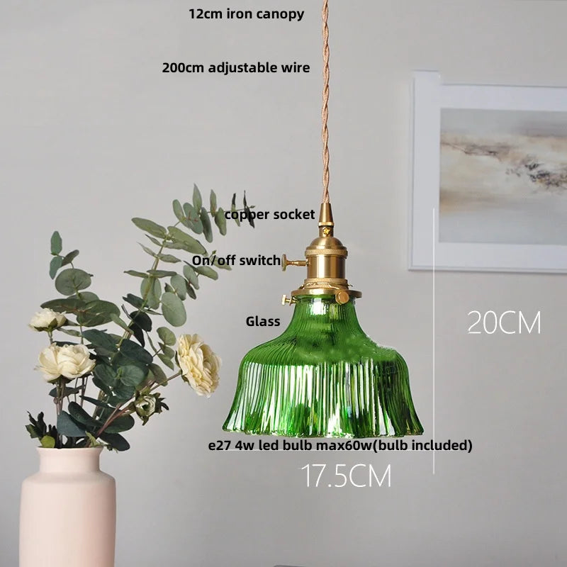 Clear Glass LED Pendant Light for Reading Living Dining Room