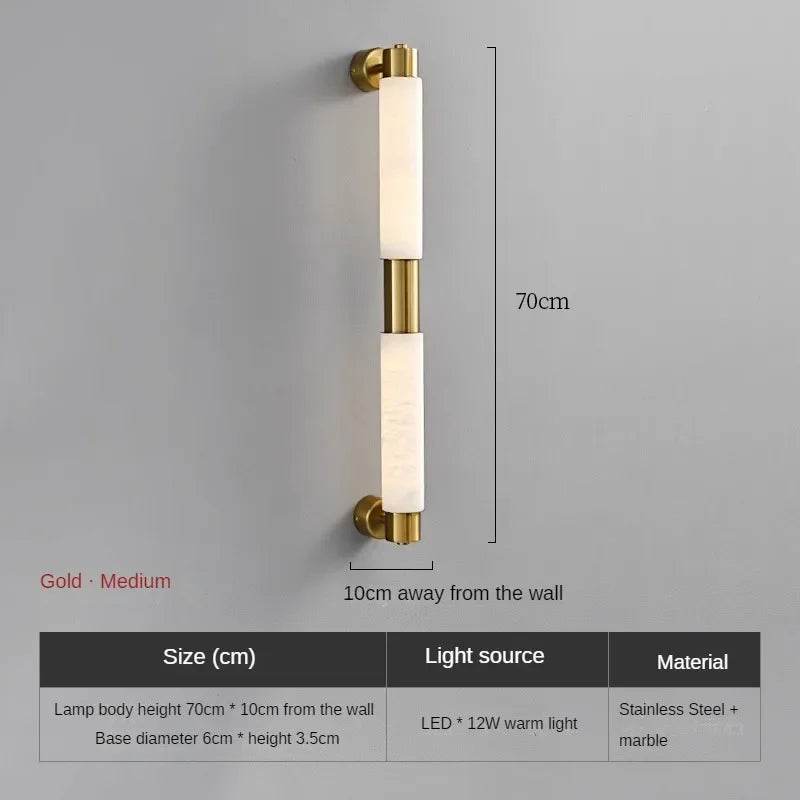 Moonshade Natural Marble Wall Lamp