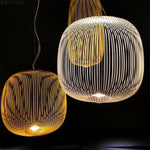 Spokes Pendant: Minimalist Birdcage Hanging Light for Villa, Lobby, Staircase & Home Decor