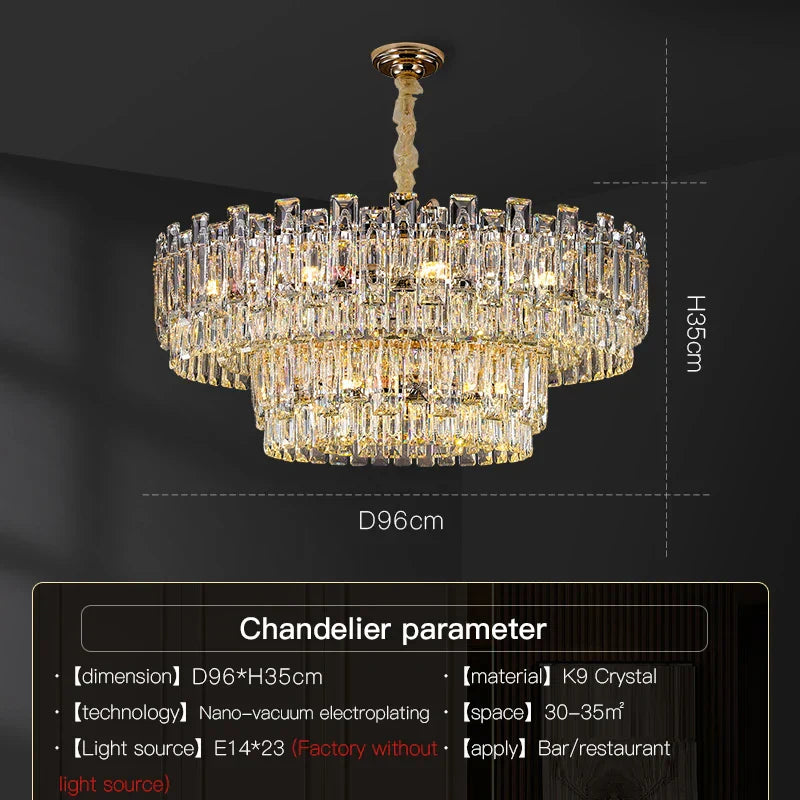 Luxury Crystal Chandelier Modern Simple Dining Room Bedroom Light