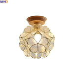 Wood Glass LED Ceiling Lamp Modern Plafondlamp for Home Restaurant Living Room
