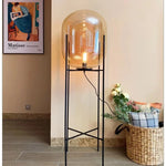 Modern Glass LED Floor Lamp for Living Room, Bedroom, Dining, and Home Decor