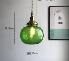 Blue Glass Pendant Lights for Bedroom Dinning Living Room