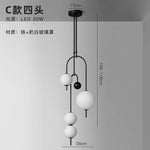 Glass Suspension Kitchen Island Chandelier Ceiling Pendant - Modern Living Room Hanging Light