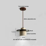 Afralia™ White Marble LED Pendant Lamp Natural Wood Nordic Modern Hanging Light