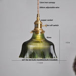 Clear Glass Knob Switch LED Pendant Light Fixture: Modern Nordic Hanging Chandelier