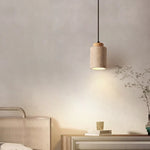 Yellow Travertine LED Pendant Lamps for Living Room Bedside Kitchen Decor