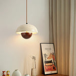 Wabi Sabi Cement LED Pendant Lamps: Minimalist Nordic Hanging Light for Bedroom, Living, Dining Room