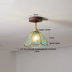 Modern Wood Glass LED Ceiling Light for Living Room, Aisle, Balcony, Indoor Lighting