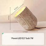 Modern Travertine Table Lamp