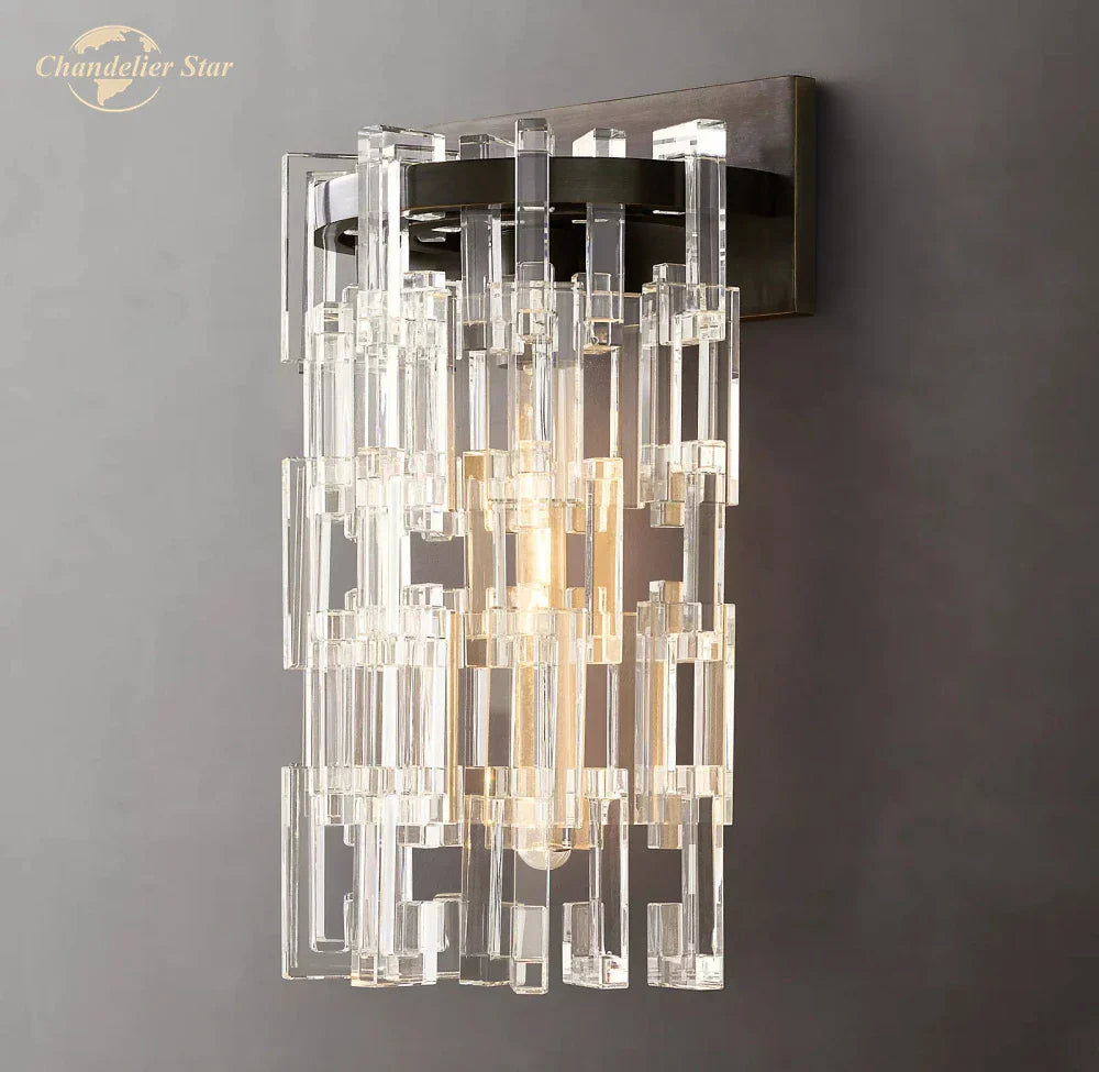Marignan Round Crystal LED Wall Sconce Light - Modern Cristal Wall Lamp