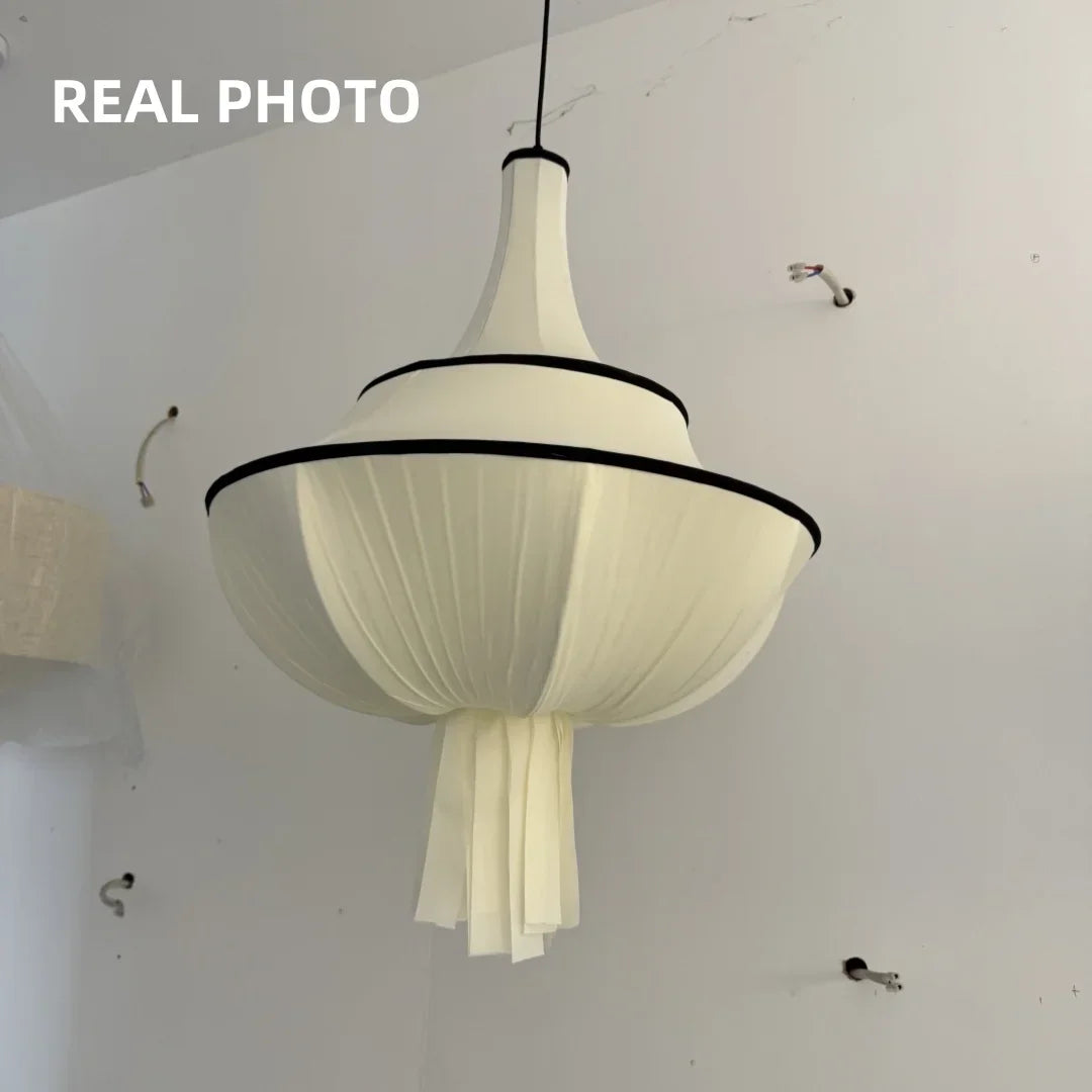 Creamy E27 Foyer Chandelier: French-Inspired LED Pendant Lights for Bedroom, Art Decor Lampara