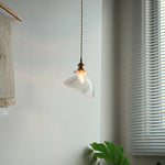 Clear Glass LED Pendant Light for Reading Living Dining Room