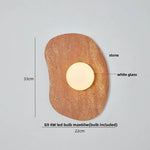 Green Marble Stone LED Wall Sconce Lighting for Bedroom and Hallway