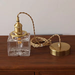 Ice Cube Glass LED Pendant Light Modern Home Decor Hanging Lamp