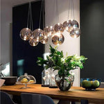 Bubble Glass Chandeliers Pendant Lights for Kitchen Island and Dining Room