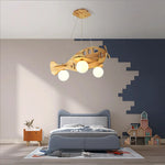 Wooden Aircraft Pendant Light Hanging Lamps Chandelier Ceiling Suspension