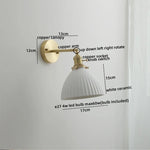 Ceramic LED Wall Light with Pull Chain Switch for Bedroom Bathroom Living Room
