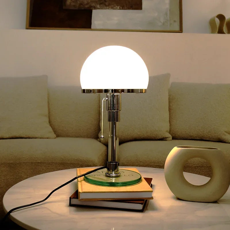 Bauhaus Glass Ball Desk Lamp E27 Bulb