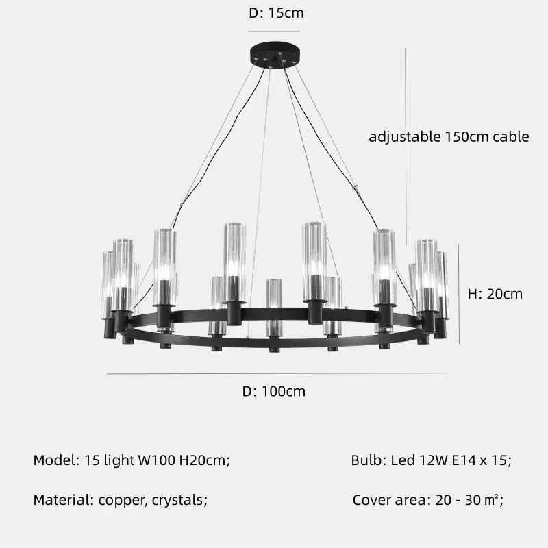 Crystal Chandelier Pendant Lights - Luxury LED Lighting for Living Room