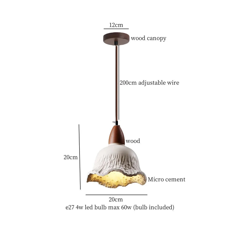 Afralia™ Cement LED Pendant Lights for Bedroom Living Room Kitchen House Decor