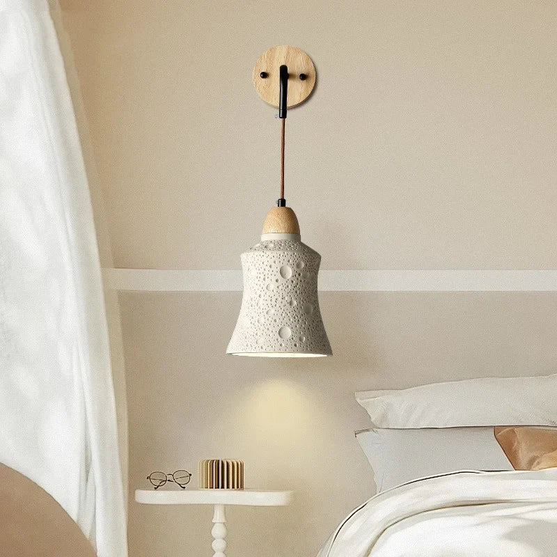 Cement LED Wall Lamp Sconce Modern Pull Chain Switch Stair Light