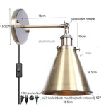 Afralia™ Iron LED Wall Lamp Vintage Style Wandlamp Industrial Luminaire