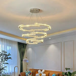Crystal LED Chandelier Pendant Light Modern Luxury Foyer Ceiling Lamp