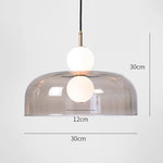 Double Balls Glass Chandelier Pendant Light for Kitchen Dining Room