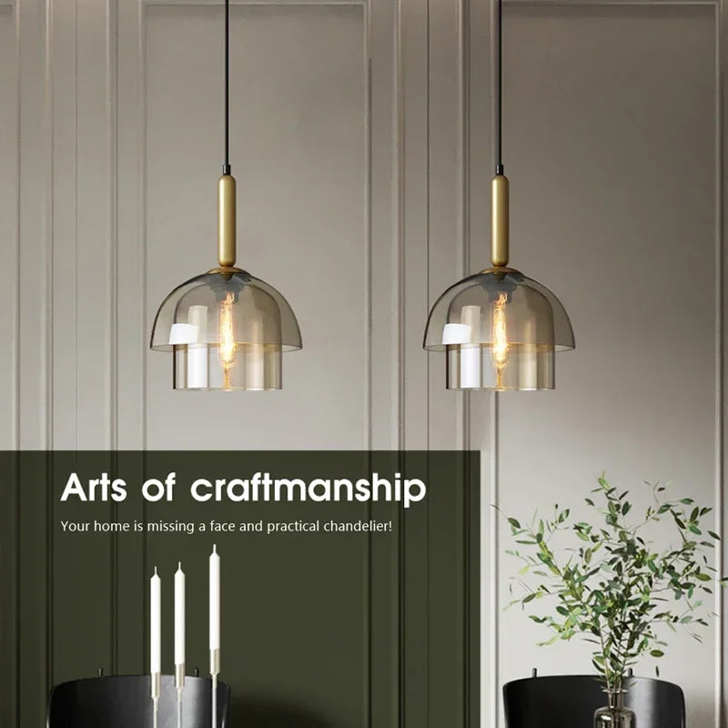 Vintage Glass Chandeliers Dining Room Pendant Light Fixtures