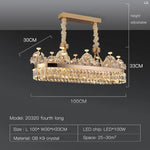 Crystal Chandelier: Postmodern Light Luxury Double-Layer Pendant for Home Living Room