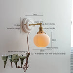 Striped Ceramic LED Wall Sconce: Modern Nordic Interior Light