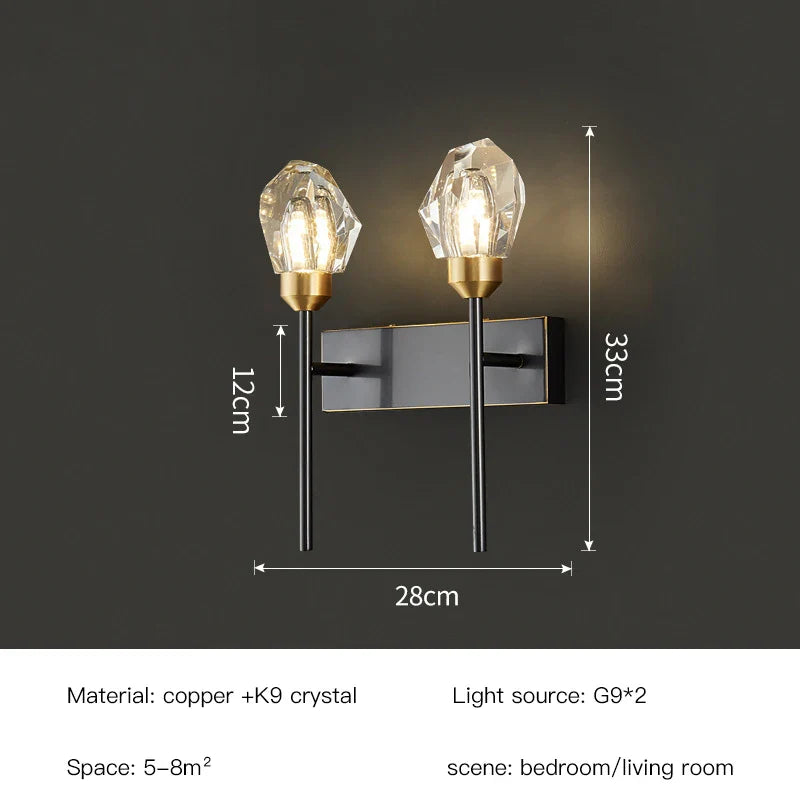 Diamante Crystal Wall Sconce