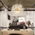 Afralia™ Dandelion Gold/Chrome Chandelier with Crystals, G9 Pendant Lights for Elegant Lighting