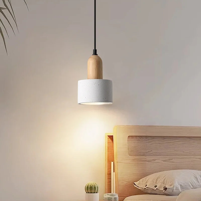 Sandstone LED Pendant Lamp for Home Decor, Japanese Wabi Sabi Hanging Light