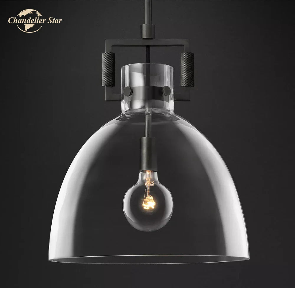 Glass Pendant Chandeliers Modern LED Hanging Lights for Living Room & Dining Room