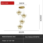 Scandinavia Leaf Chandelier Pendant Lamp Kitchen Living Room Decor Lighting