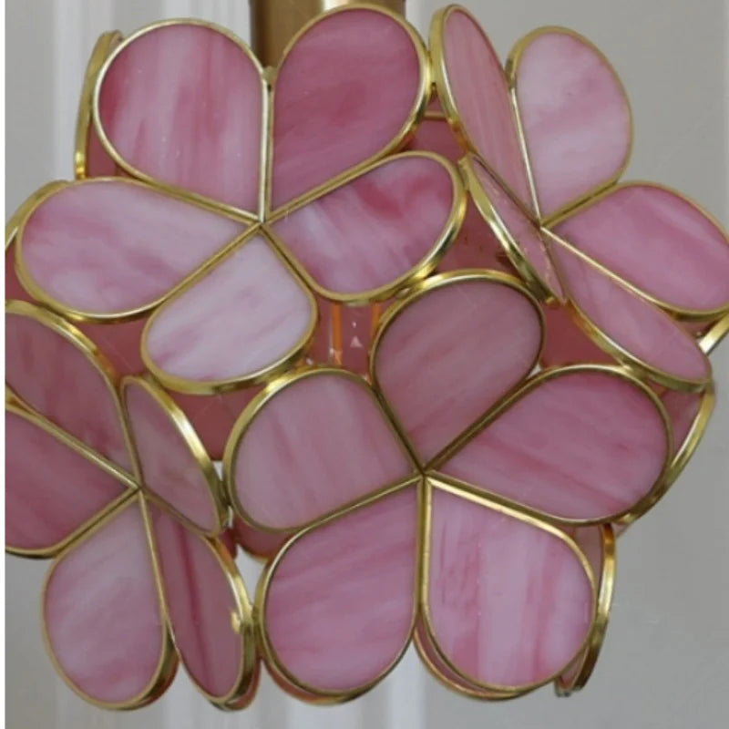Pink Glass LED Wall Light Sconce for Home Decor or Bedroom