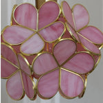 Pink Glass LED Wall Light Sconce for Home Decor or Bedroom