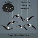 Seagull Resin LED Chandelier for Living Dining Room - Suspension Ceiling Light