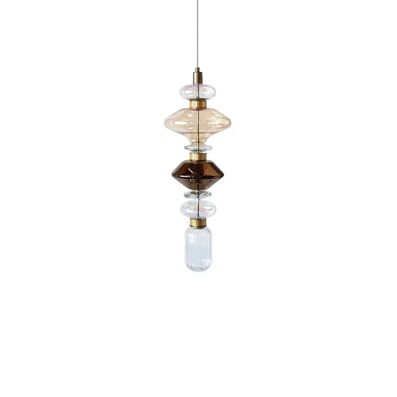 Ballet Pendant Lamp Clear Amber Glass Shade Restaurant Bedroom Lighting