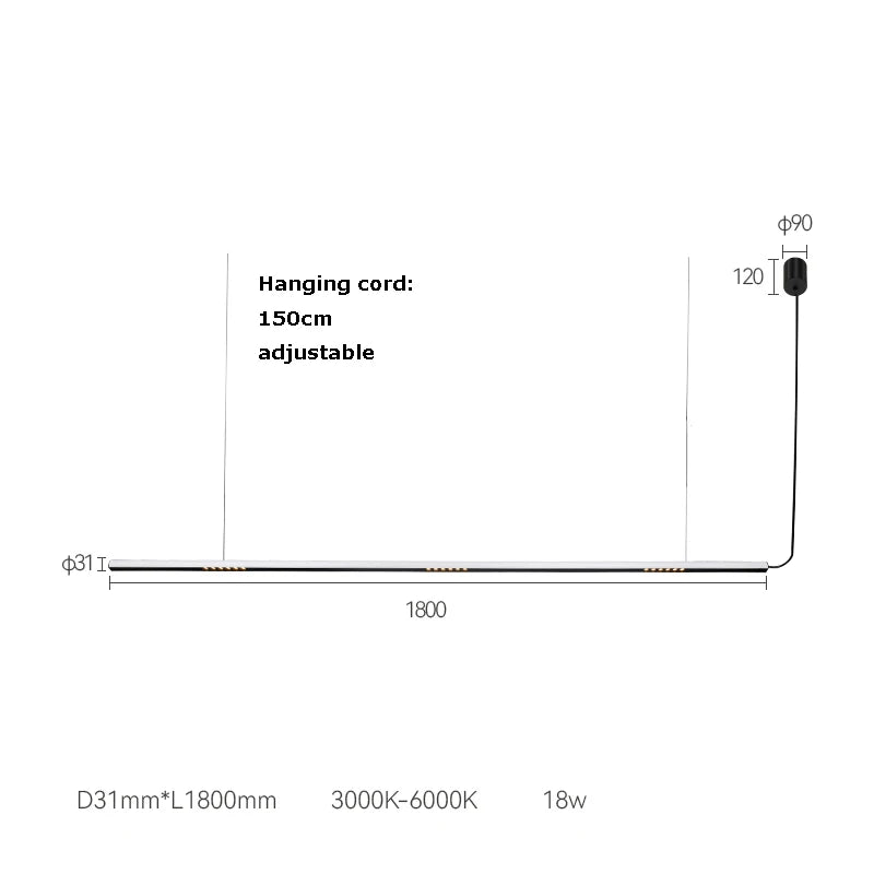 LED Square Sensor Chandelier for Living Room Lighting