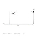 LED Square Sensor Chandelier for Living Room Lighting