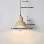 Afralia™ Modern Wood Cement Stone LED Pendant Light Fixture for Home Decor