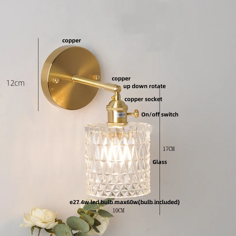 Afralia™ Brass LED Wall Sconce with Pull Chain Switch, Nordic Design
